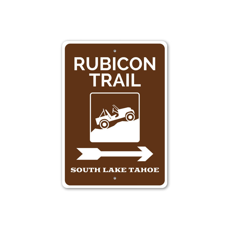 Enseigne Rubyon Trail, H 14 po x l 10 po x P 0,04 po