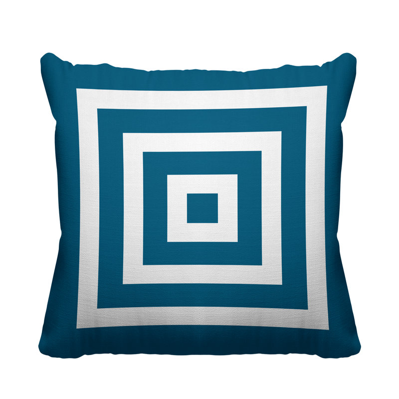 Coussin décoratif intérieur / extérieur Luella, L 15 po x H 15 po, Turquoise