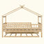 Lit en bois avec lit gigogne simple