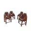 Chaise avec accoudoirs à dossier brun Queen Asian Asian