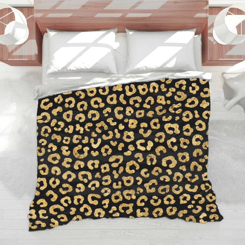 Abstract Green Brown Lines Comforter, Twin, Medium Gold Light Beige