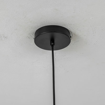 Suspension de lanterne en papier à une lumière avec abat-jour plat cylindrique