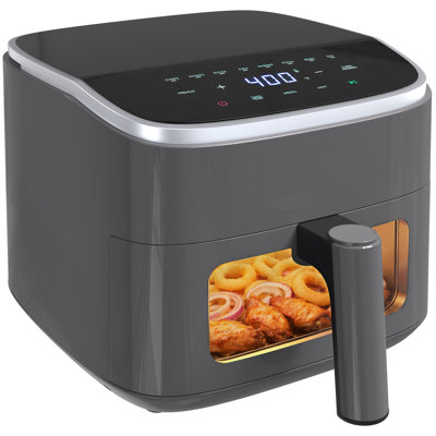 4.2 Quart Air Fryer with Viewing Window & 304 Stainless Steel Coating, Compact Size