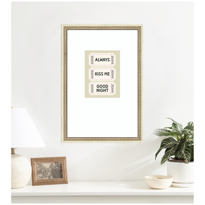 «Above Bed Decor, Always Kiss Me Goodnight», reproduction d'art mural vert sauge, affiche rétro par Lucky Guava, reproduction d'art encadrée