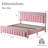 Velvet Upholstered Platform Bed Frame with Vertical stripes Headboard and Footboard and Footboard-836136307-836136306
