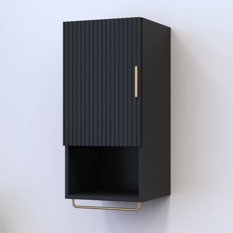 Madera 13.6" Bookcase with Matte Finish, Black