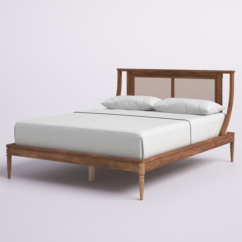 Dasai Solid Wood Slat Bed, Queen