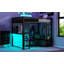 Lit mezzanine double en métal avec DEL