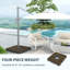 Ensemble de poids de base de parasol décalé, poids de parasol extérieur remplissable, 175 lb Avec de l'eau ou 230 lb. Avec sable, brun