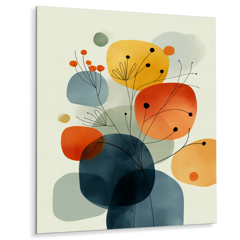 Décoration murale en métal Minimalist Meditation, L 16 po x H 32 po