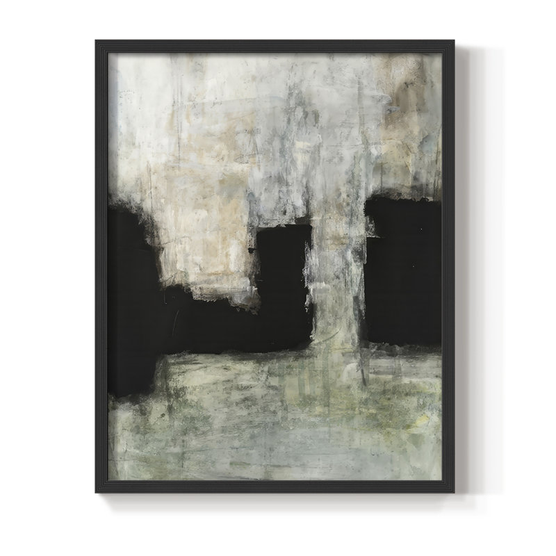 Penumbra I Framed Print - Solid Wood, Black, 11" H x 9" W