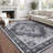 Oriental Machine Washable Area Rugs for Living Room Non-Slip Low Pile Distressed Carpet with Rubber Backing for Bedroom Dining Room Nursey-1908647884