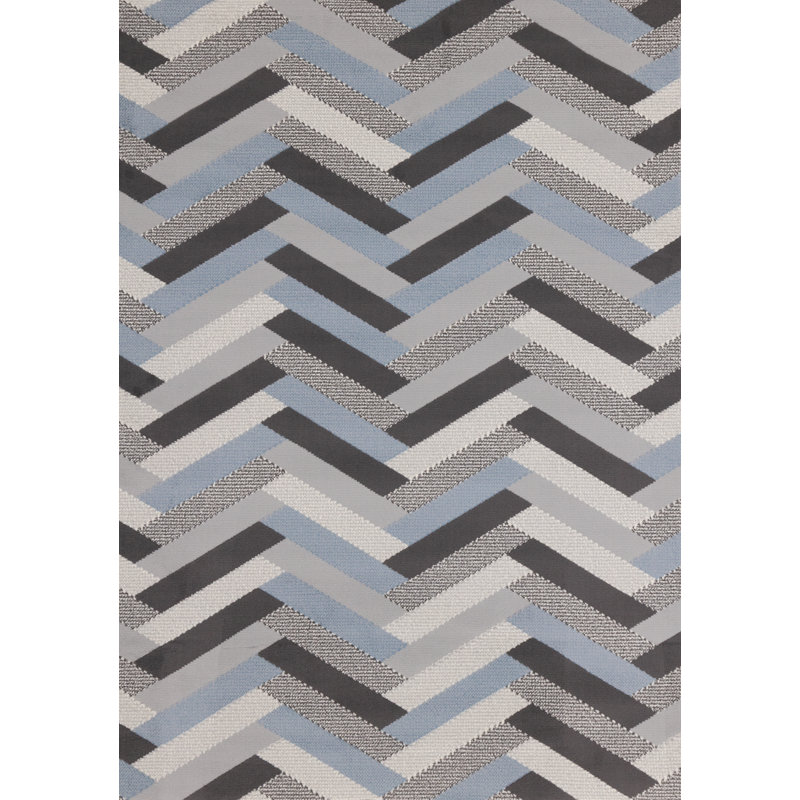 Tapis gris à motif de chevrons Shelldrake