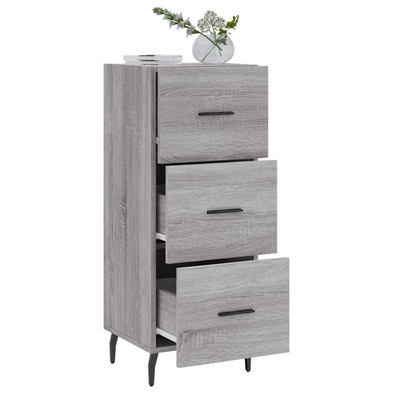 Muhtasim 3 - Drawer Rectangle Accent Chest, Grey Sonoma