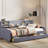 Gray Upholstered Twin Storage Bed With Side Shelf Drawer - Soft Velvet, Convenient,-1848747512