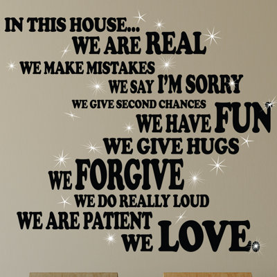 Text & Numbers Non-Wall Damaging Wall Decal