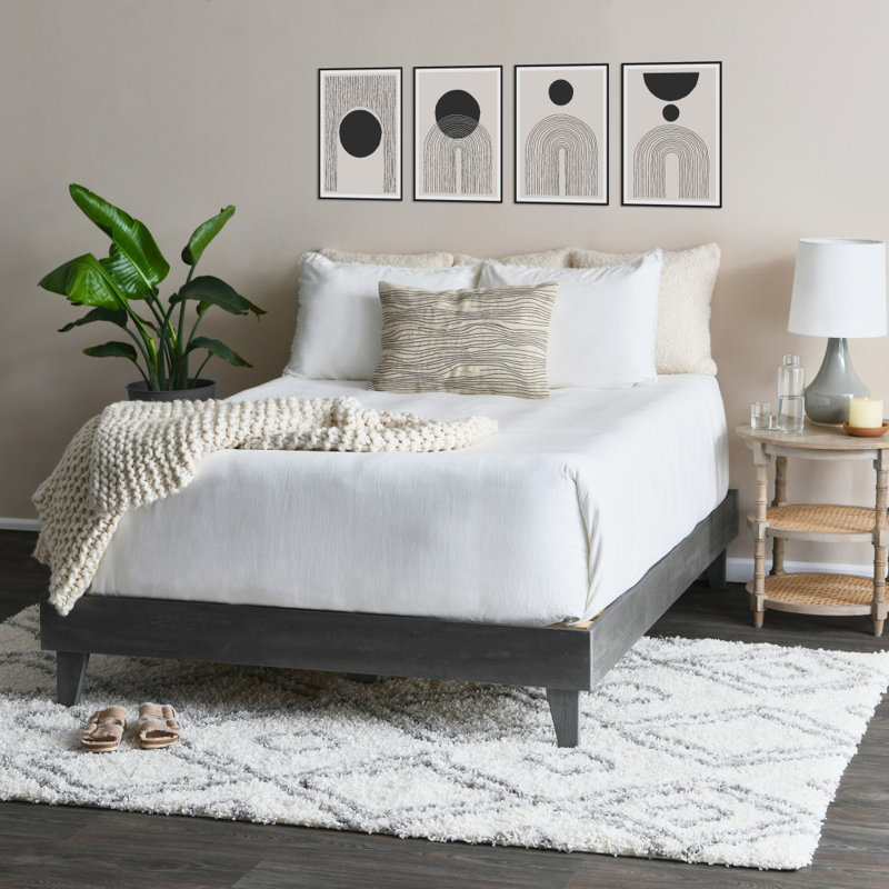 Lit plateforme Modern, Gris