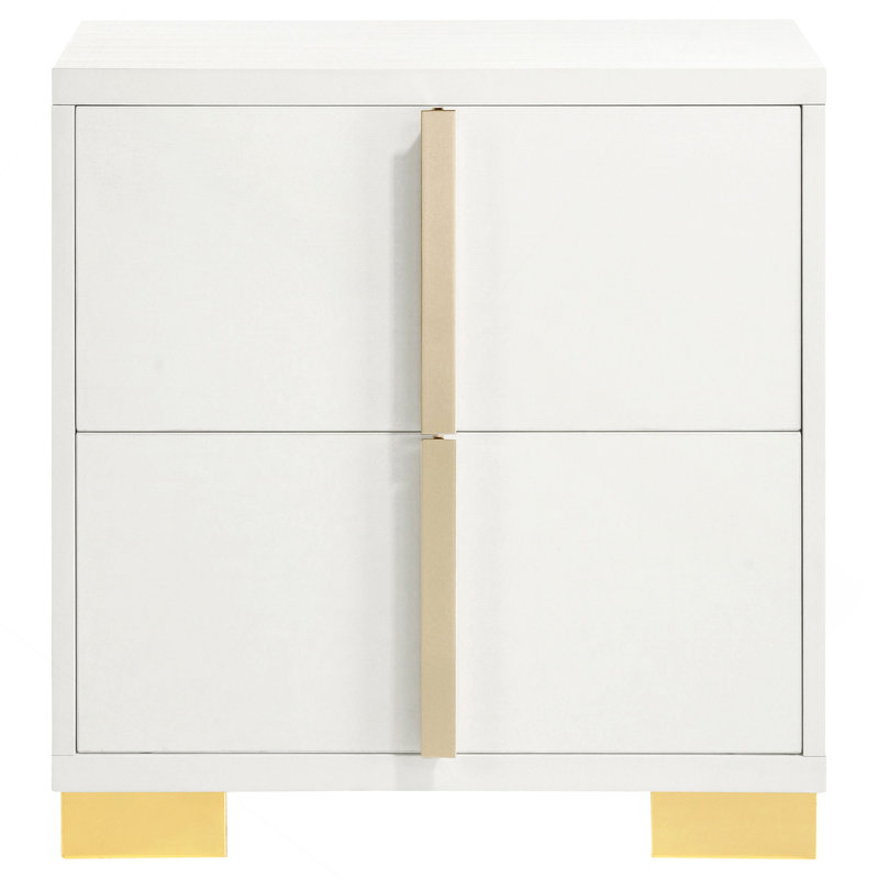 Jeremiah White 2-Drawer Nightstand