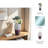Glass Vase Modern Decorative Glassware Accent Piece Contemporary Home Decor Ombre Design White Plum-987304720