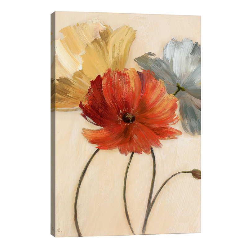 Poppy Palette I - Wrapped Canvas Painting, 152.5 cm H x 101.5 cm W