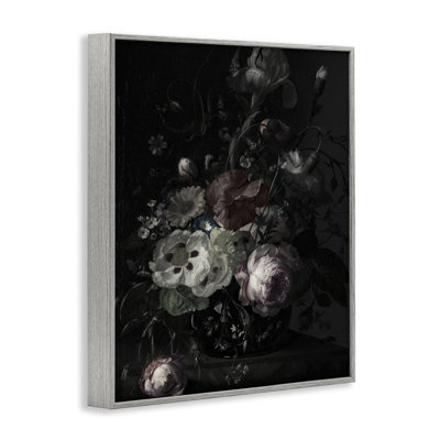 Arrangement foncé de fleurs, estampe numérique, conception par Annabelle Hall