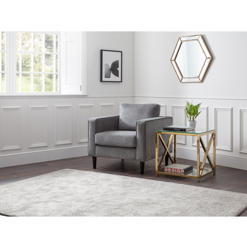 Gagarin Velvet Armchair, Grey Linen