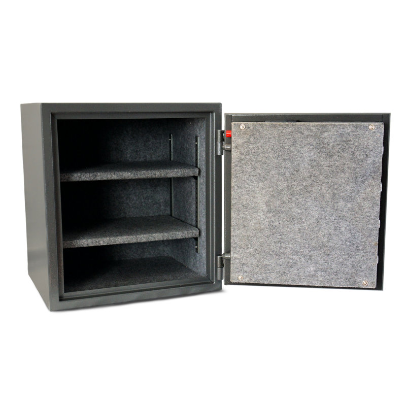 Coffre-fort pour information de grand bureau - acier, 19,35 po Hauteur, 17,37 largeur, 14,61 profondeur, 78,73 lb, fabrication en acier gris durable