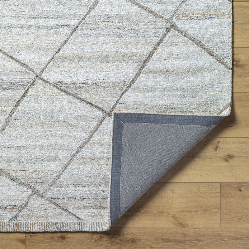 Berna Hand Tufted Geometric Area Rug, Rectangle 2' x 3'
