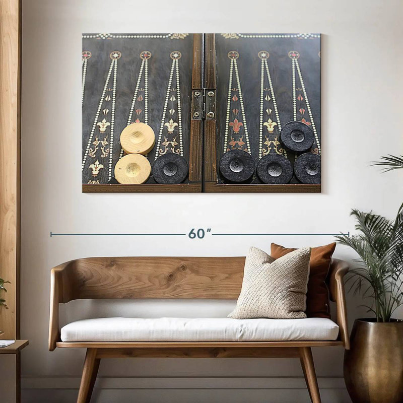 Table de backgammon Senne, H 32 po x l 48 po
