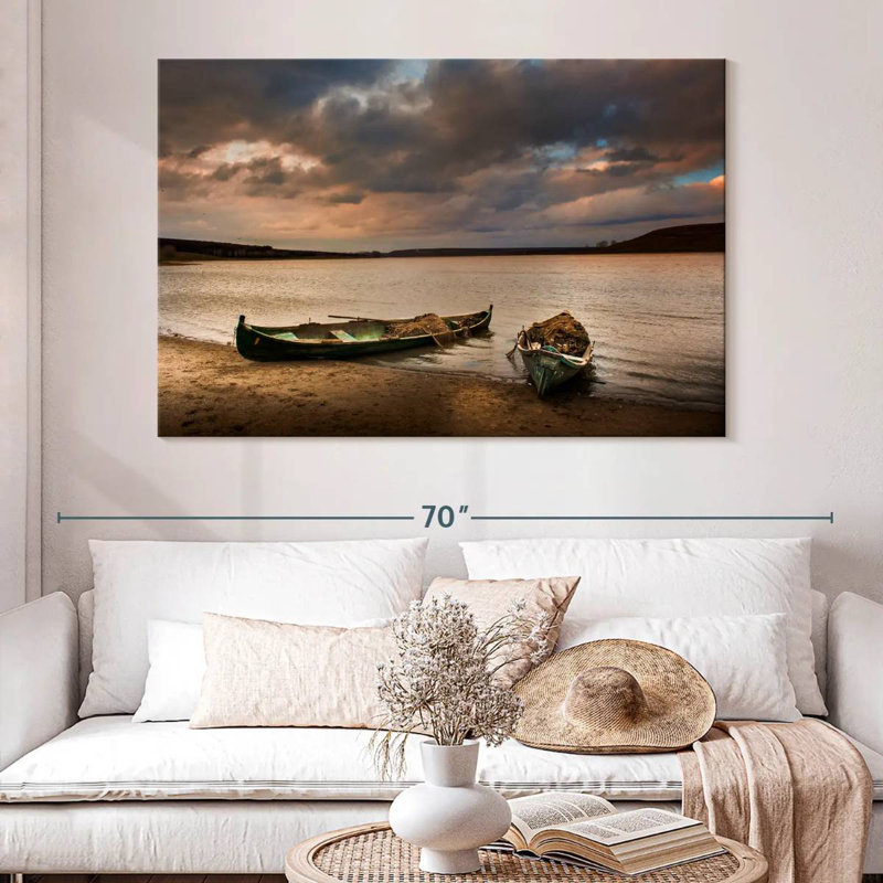Mehar Fishing Boats At Twilight, 34" H x 51" W