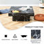 Table basse noire 31,4 po x 31,4 po x 12 po, éclaircisseur de pièce multifonctionnel Home Decor