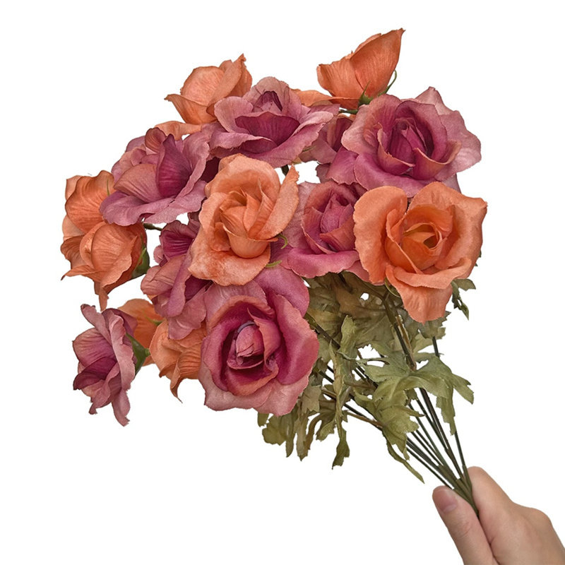 Bouquet de roses artificielles 5 têtes, 2 pièces B1