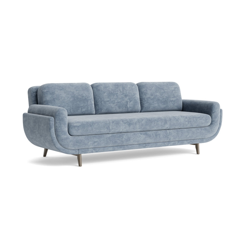 Regatta 100 Sofa, Vintage Chenille - Smoky Blue, Driftwood