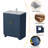 30" Bathroom Vanity with Sink, Farmhouse Wooden Double Door Bathroom Storage Cabinet,Freestanding Farmhouse Cabinet Vanity with Ceramic Sink (Paint, Blue,30")-279391132-279391128