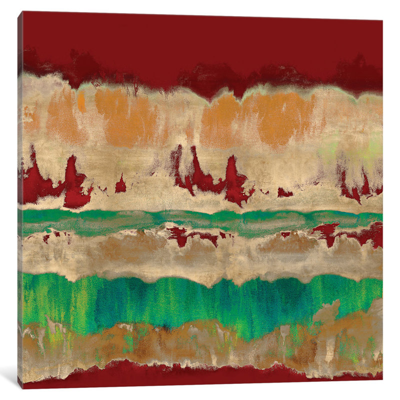 « wholeheartedly », reproduction d’art sur toile tendue en rouge, H 16 po x l 16 po x P 1 po, Papier d'art encadré noir