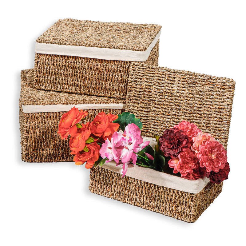 Ensemble de 3 paniers en ruppie maritime
