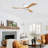 52'' 3 - Blade Modern Solid Wood Ceiling Fan With Remote Control And Light Kit-1539869418-1539869417