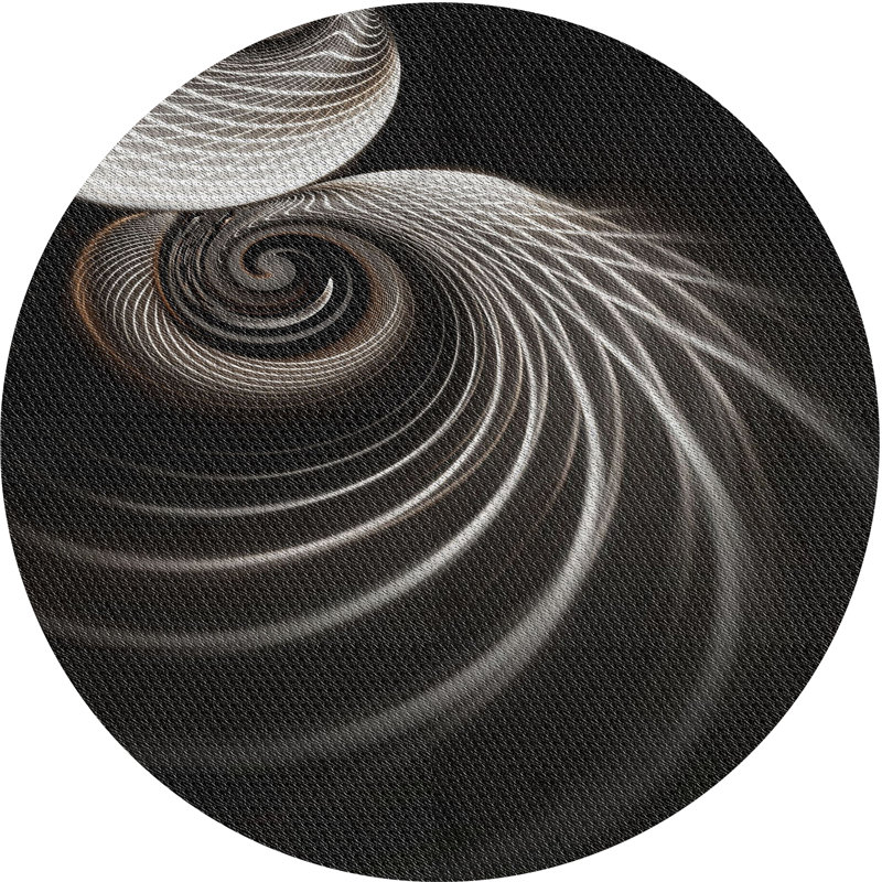 Tapis noir, Rond 8 pi