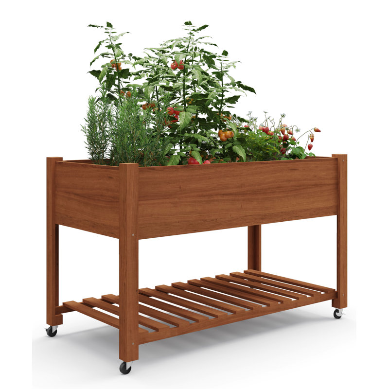 Wood Planter, Brown, Cedar