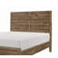 Mobilier de chambre à coucher de style rustique à motif de ligne moderne patiné avec finition en pin vieilli 1pc (seulement lit)