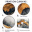 Onyx cristal foncé lac dans la forêt de pins IV - art mural chalet 4 pièces-201724704-201724707