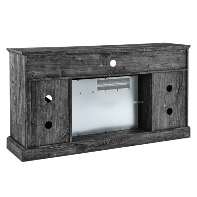 Electric Fireplace 60 Inch - Dark Rustic Oak Look. Versatile Multi-Color Flame. Fits Tvs Up To 70". 1500W Heat Source. 5000Btu Per Hour. Remote Controlled Function. Easy Assembly Needed. Double