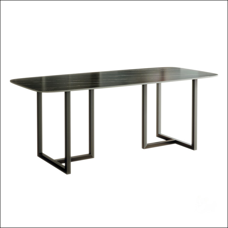 Table de salle à manger en acier au carbone