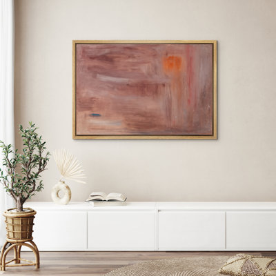 Pottery Red Abstract Wall Art Framed Canvas Print Bedroom Wall Decoration