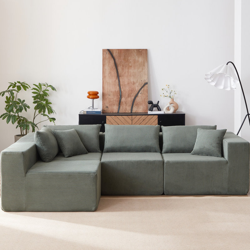 Canapé modulaire rembourré Corduroy