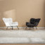 Chaise berçante en tissu avec repose-pieds Teddy-2015712030