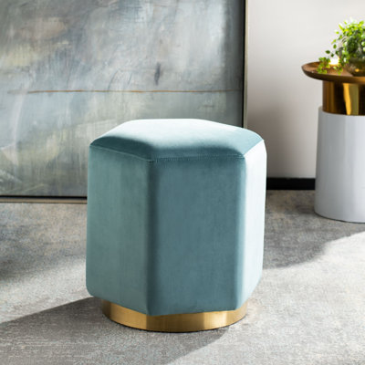 Skye Velvet Ottoman