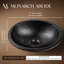 Monarch Abode 17'' Metal Oval Drop-In Bathroom Sink-855320936