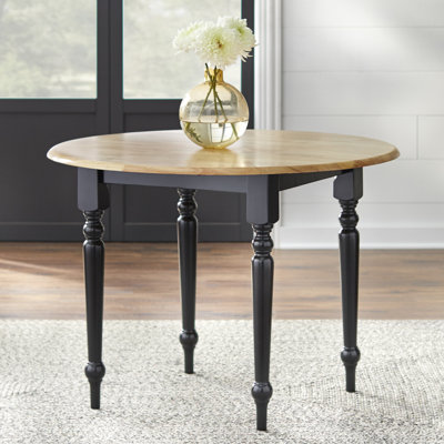 Cecelia Extendable Round Solid Wood Dining Table