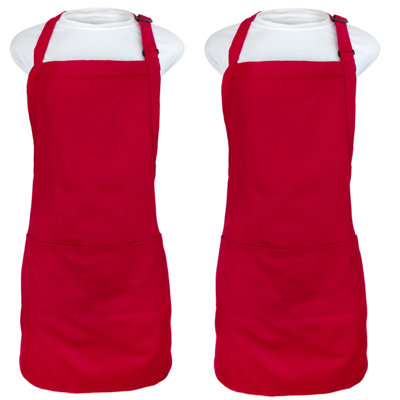 No Holiday Cotton Bib Apron